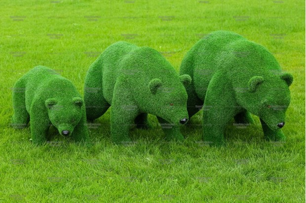 медведь из зелени