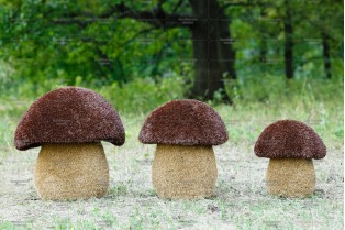 Топиари гриб подосиновик, размер M - газон Eco