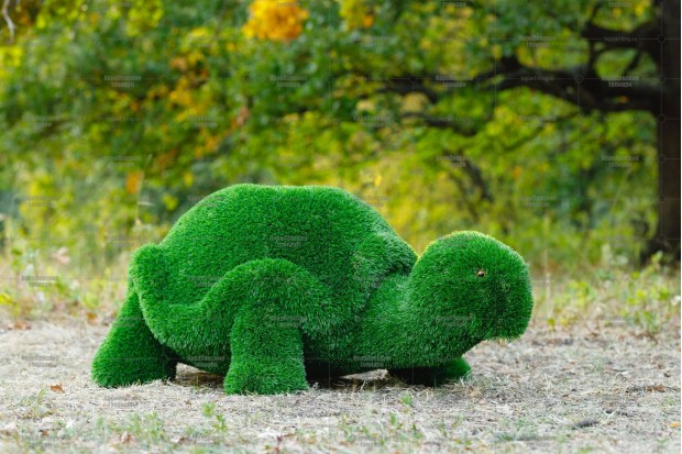 Топиари черепаха с кашпо, Мантра - газон Eco
