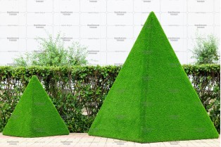 Топиари композиция геометрические фигуры, пирамиды, 2 шт - газон Eco