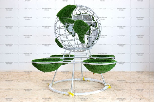 Топиари глобус с кашпо - газон Eco | Заказать и купить с доставкой