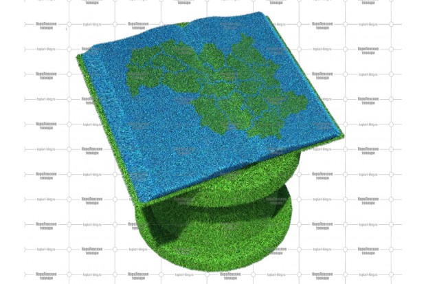 Модель 3D книга на стойке, круг