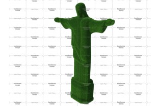 Топиари Статуя Христа-Искупителя, h=200см - газон Есо