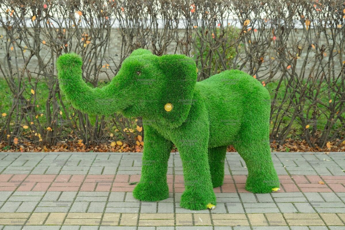 Топиари слон Патрик - газон Deluxe Green