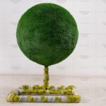 Топиари шар в виде куста туи, d=100см - газон Deluxe Green
