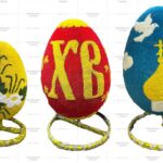 Топиари композиция яйца пасхальные - газон Eco