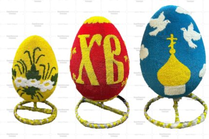 Топиари композиция яйца пасхальные - газон Eco