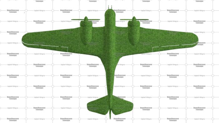 Топиари самолет бомбардировщик, масштаб к оригиналу 1:1 - газон Premium