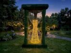 Топиари песочные часы, h=260 см с декоративной подсветкой - газон Deluxe Green