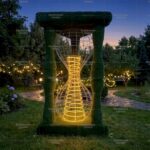 Топиари песочные часы, h=260 см с декоративной подсветкой - газон Deluxe Green