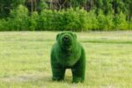 Топиари медведь Греча h=135 см - газон Deluxe Green