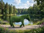 Топиари пони h=140 см - газон Eco