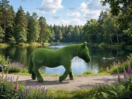 Топиари пони h=140 см - газон Eco