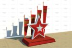 Топиари стела Знамена славы - газон Есо