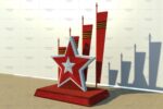 Топиари стела Знамена славы - газон Есо
