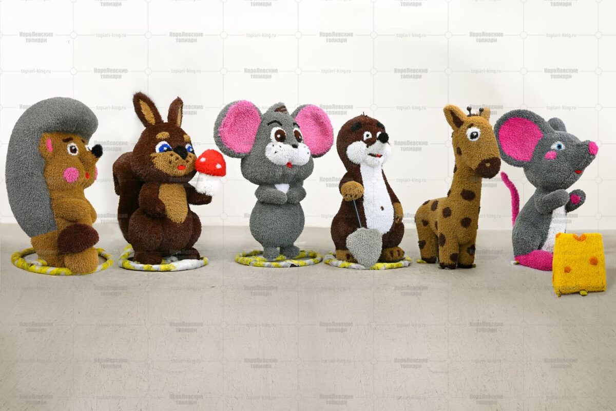 Топиари композиция зверюшки - газон Eco