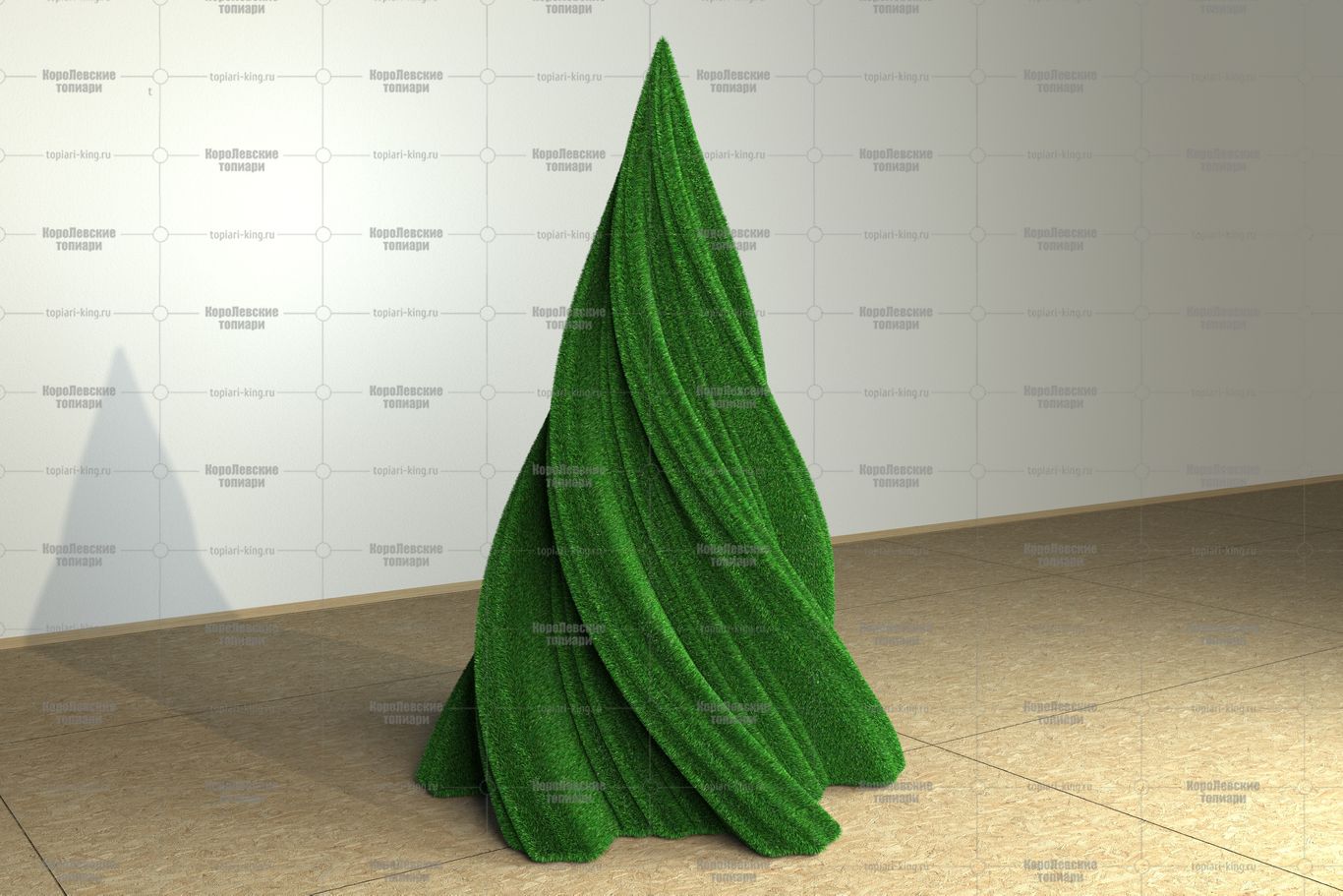 Топиари елка поворот с ребрышками - газон Eco Топиари елка поворот с ребрышками - газон Eco