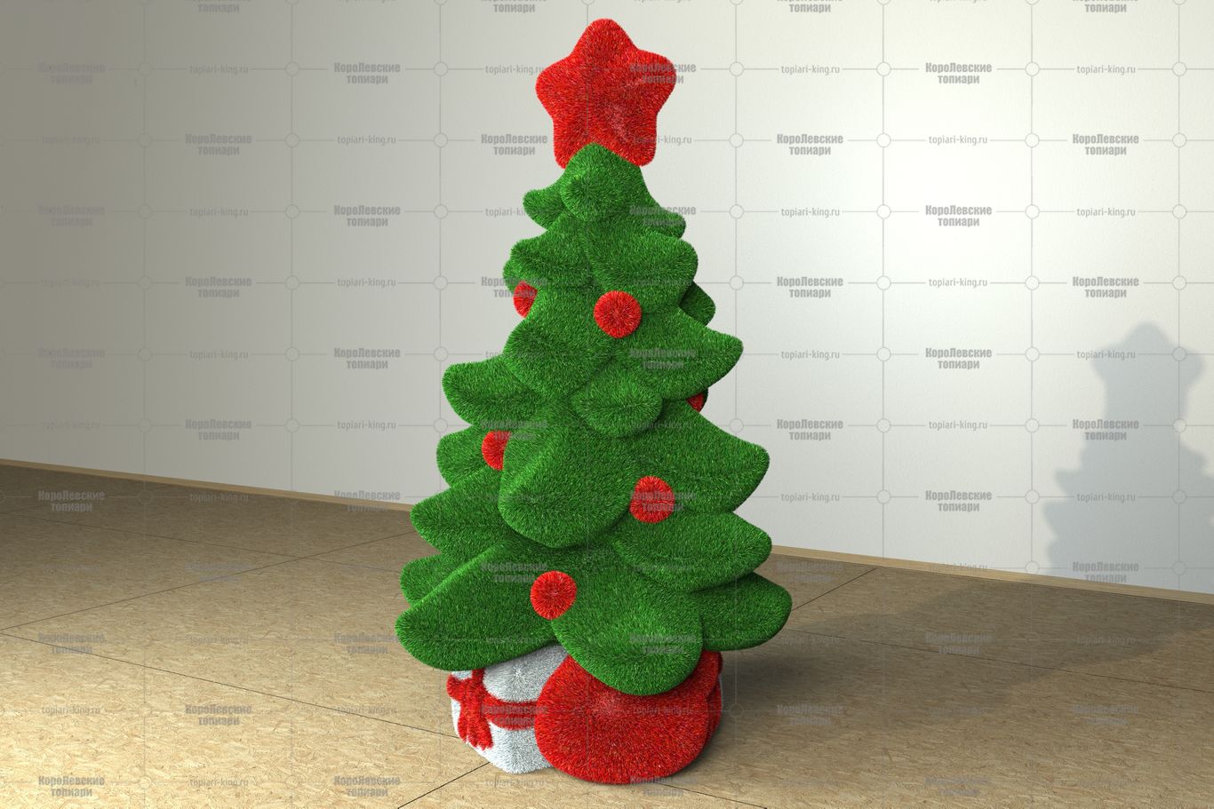 Топиари елка с подарками - газон Eco Топиари елка с подарками - газон Eco