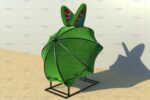 Топиари композиция бабочка на зонтике - газон Eco