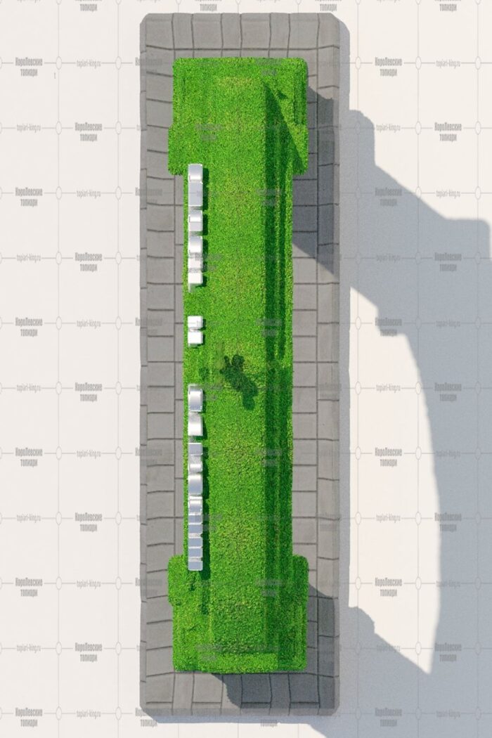 Топиари арка храма, h=300 см - газон Eco