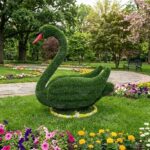 Топиари Лебедь с кашпо - газон Eco