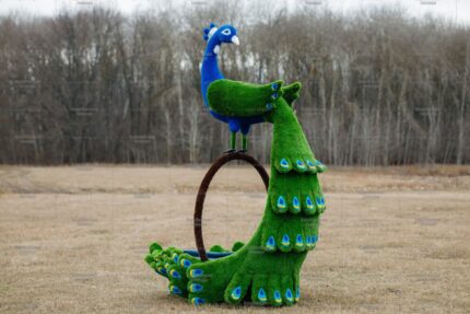 Топиари павлин клумба-пруд - газон Eco