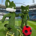 Топиари композиция лисы играют - газон Eco
