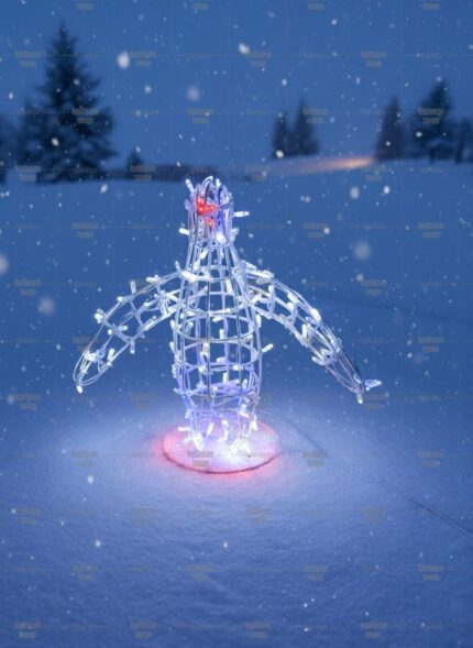 Световая фигура пингвин h=60 см