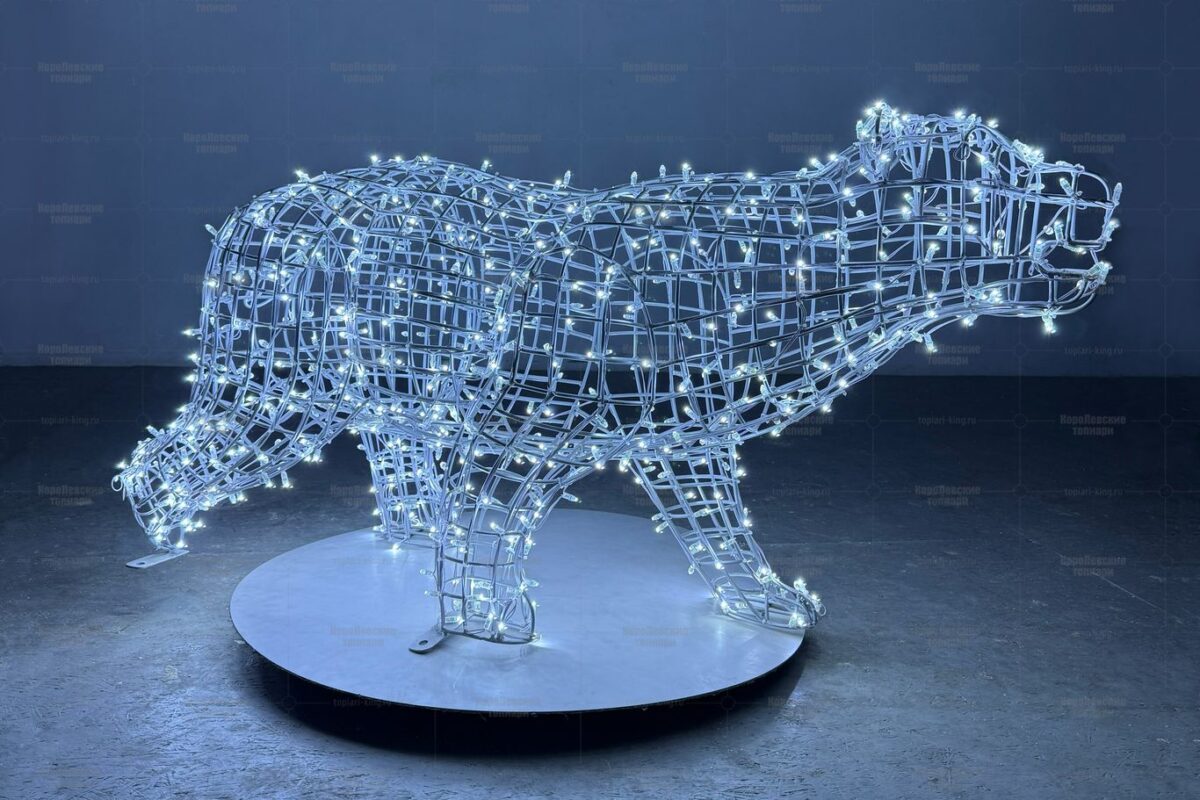 Световая фигура медведь Греча h=90 см