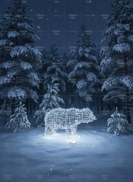 Световая фигура медведь Муни