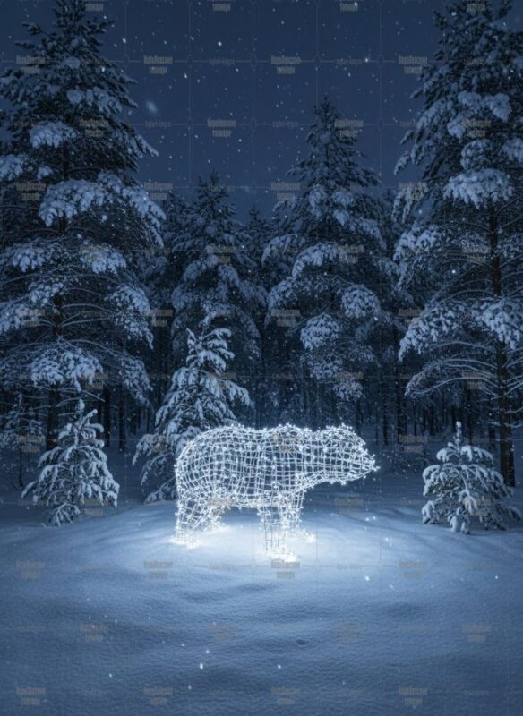 Световая фигура медведь Муни