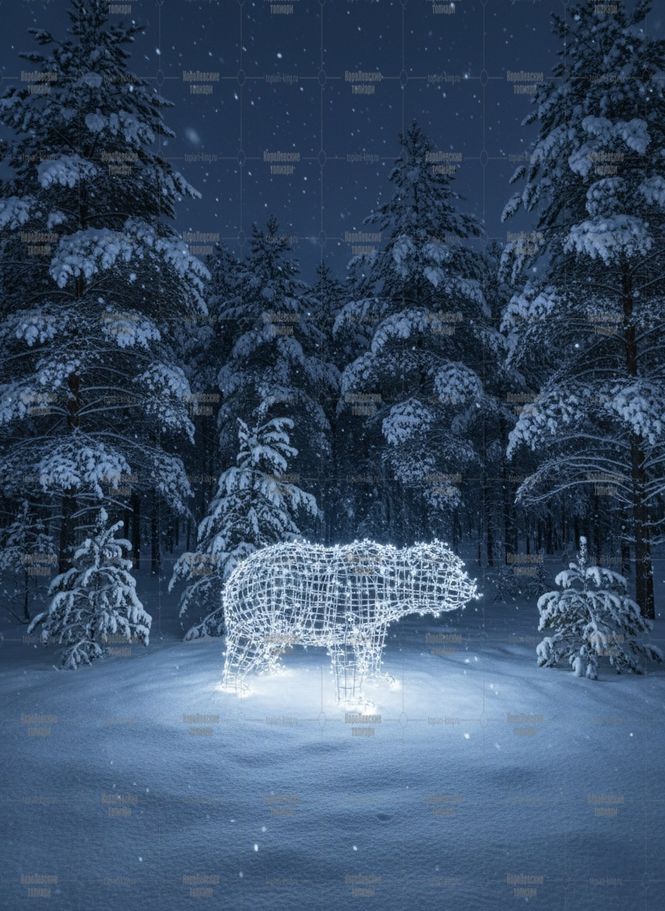 Световая фигура медведь Муни Световая фигура медведь Муни