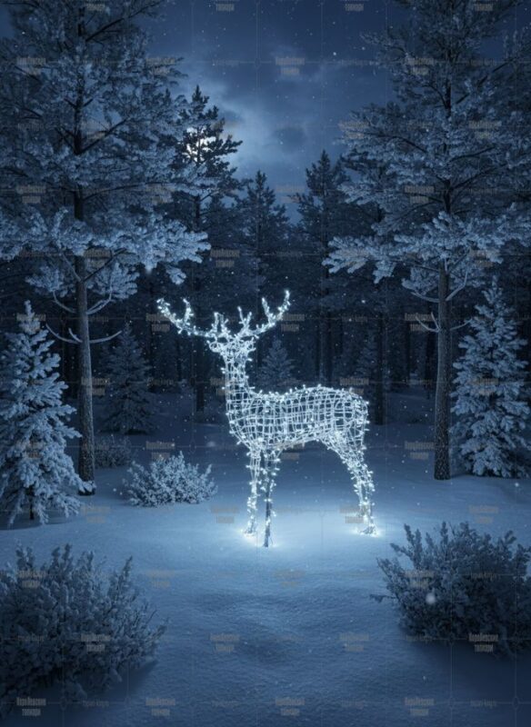 Световая фигура олень Орех