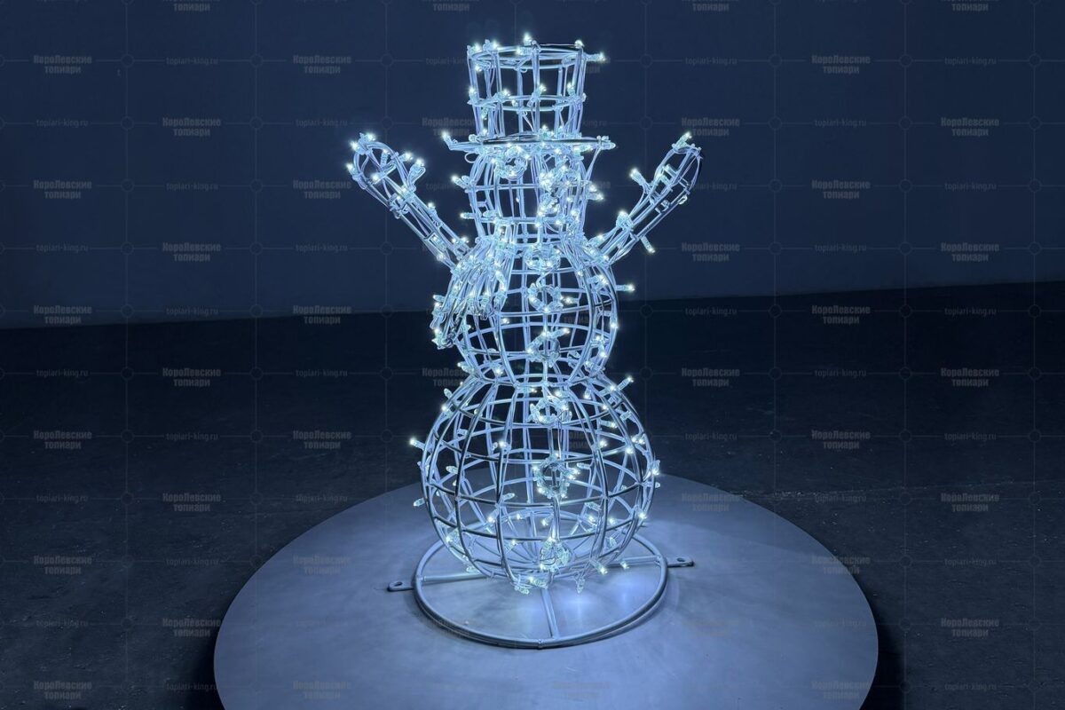 Световая фигура снеговик h=55 см