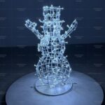 Световая фигура снеговик h=55 см