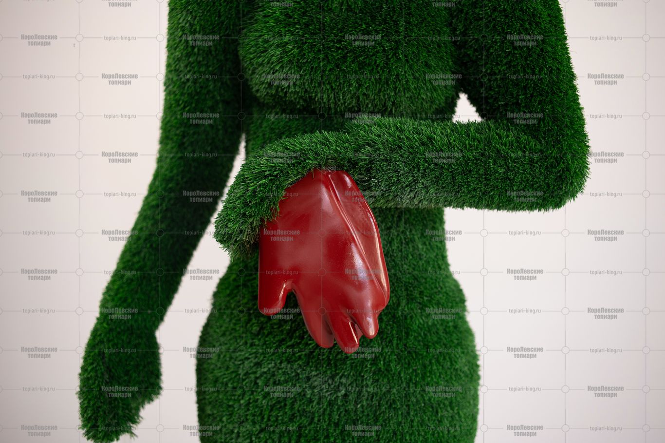 Топиари дама с перчатками, h=185см- газон Eco Топиари дама с перчатками, h=185см- газон Eco