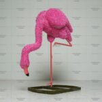 Топиари фламинго Соня, пьет - газон Eco