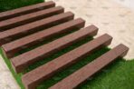 Топиари лавочка, темная, полимерная доска, L=150 см - газон Eco