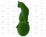 Топиари композиция кот на камне - газон Есо