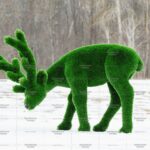 Топиари олень, пасется - газон Deluxe