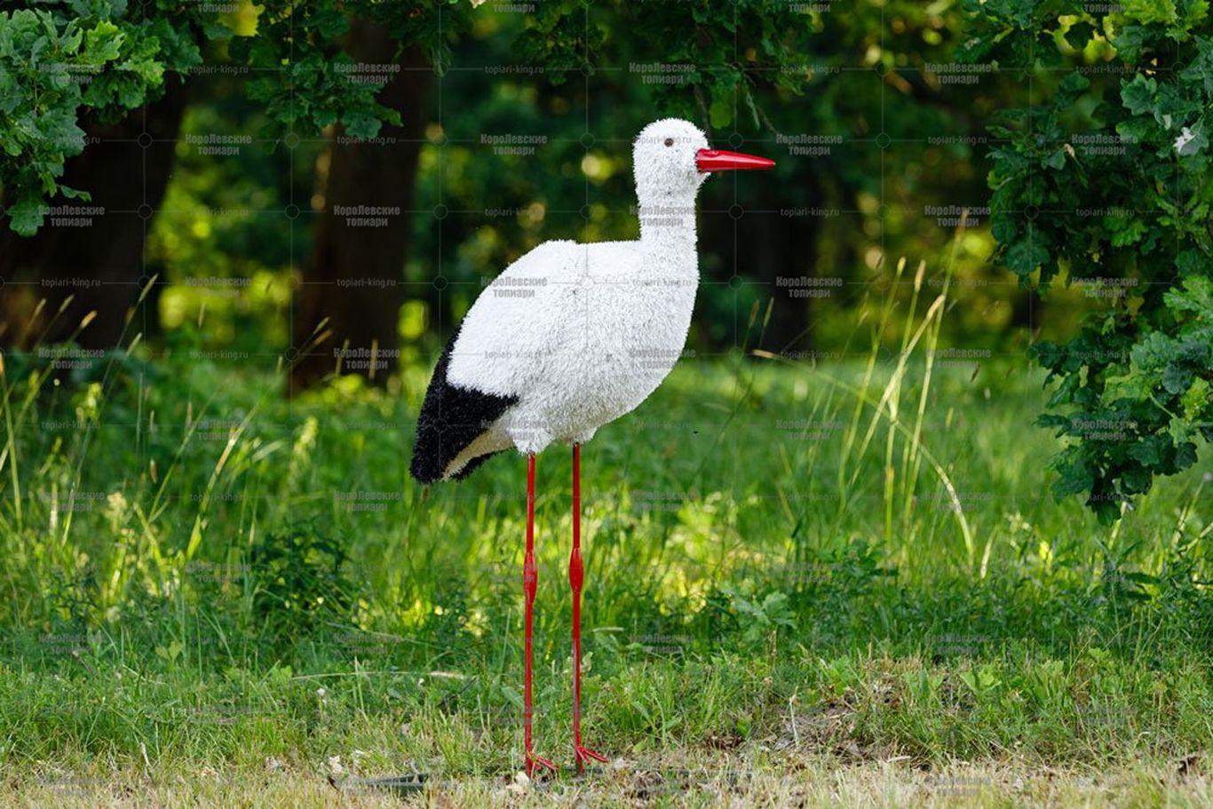 Топиари аист, задумался - газон Eco Топиари аист, задумался - газон Eco