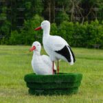 Топиари аисты в гнезде, семья - газон Eco