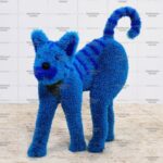 Топиари кот Полосатик, модель 1 - газон Eco