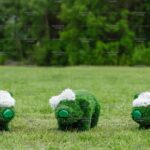 Топиари композиция поросята, детвора, 3 шт - газон Eco