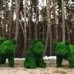 Топиари композиция поросята, детки, 3 шт - газон Eco