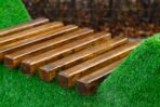 Топиари композиция рояль  Мариэля с лавочкой - газон Eco+