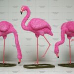 Топиари композиция фламинго Васоле, 3 шт. - газон Eco
