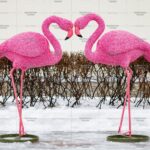 Топиари композиция фламинго, Бриджит, 2 шт - газон Eco