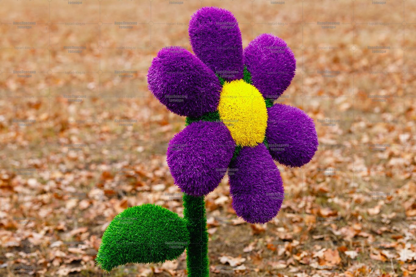 Топиари композиция цветы, 4 шт, h=109 см - газон Eco + Deluxe Топиари композиция цветы, 4 шт, h=109 см - газон Eco + Deluxe