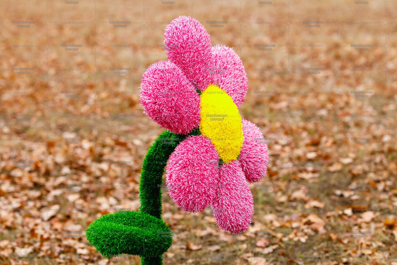 Топиари композиция цветы, 4 шт, h=109 см - газон Eco + Deluxe Топиари композиция цветы, 4 шт, h=109 см - газон Eco + Deluxe